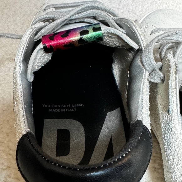 P448 John Sneakers. US Sz 7 (Italy Sz 37). Sparkly white & multi colored trim. - Picture 2 of 8